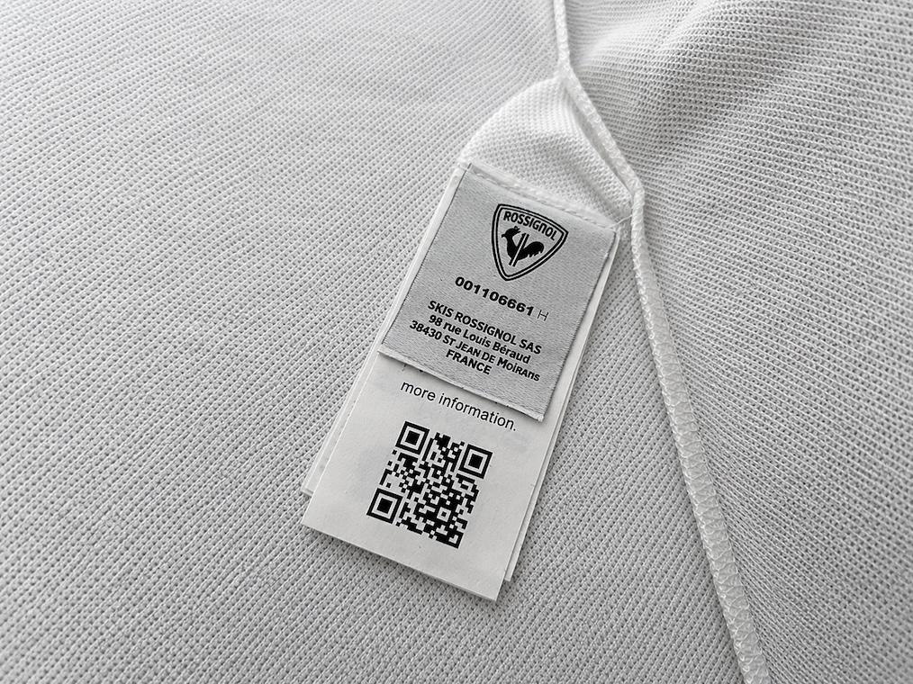 QR code intégré Textile Rossignol